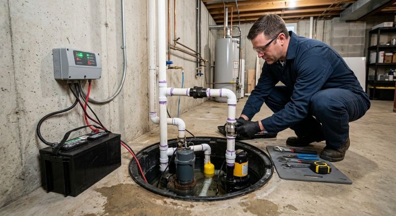 Sump Pump Relocation in Warwick, RI